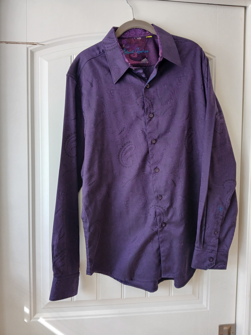 Robert Graham Men's Deep Purple Paisley Dress Shirt